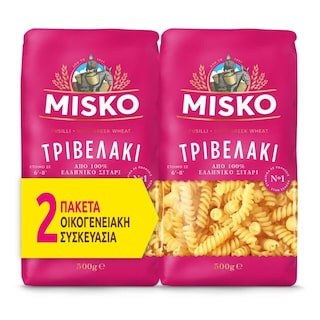 MISKO | Μακαρόνι Τριβελάκι 2x500g