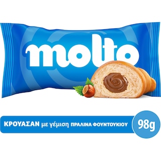 MOLTO | Κρουασάν Πραλίνα Φουντουκιού 98g