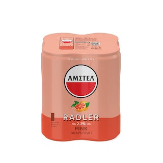 AMSTEL | Μπύρα Radler Pink Grapefruit Κουτί 4x330ml