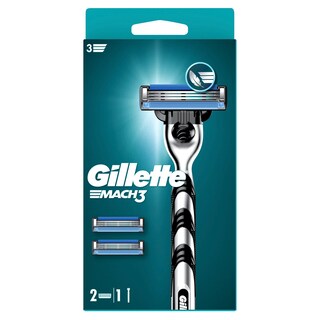 GILLETTE | Ξυριστική Μηχανή Mach3 + 2 Ανταλλακτικά 1 Τεμάχιο