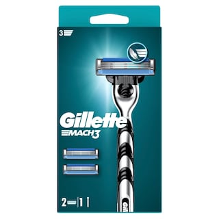 GILLETTE | Ξυριστική Μηχανή Mach3 + 2 Ανταλλακτικά 1 Τεμάχιο