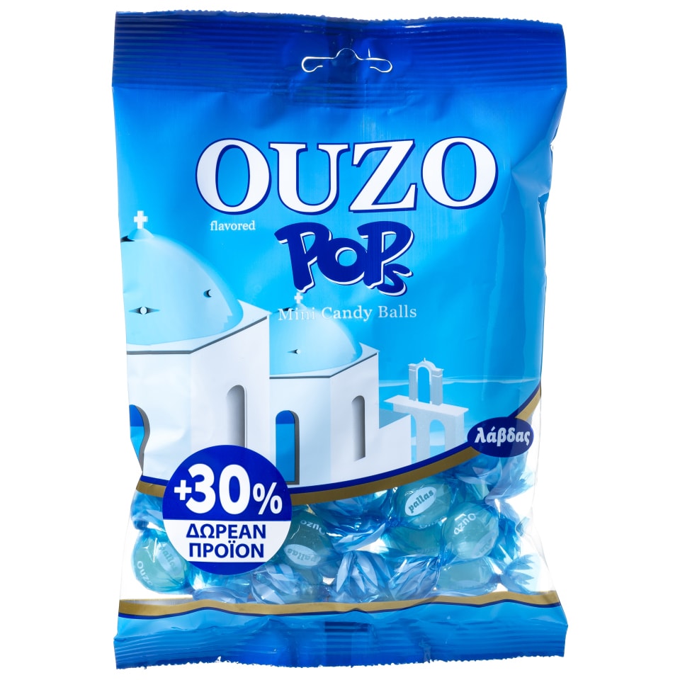 ΛΑΒΔΑΣ Καραμέλες Ούζο Pops 100g + 30% Δώρο