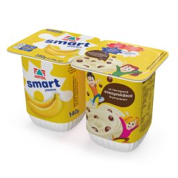 SMART | Επιδόρπιο Γιαουρτιού Μπανάνα Σοκομπιλάκια 2x140g