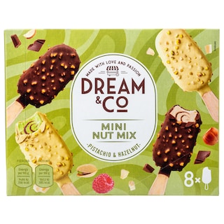 DREAM & CO | Παγωτό Ξυλάκι Φιστίκι Φουντούκι 8x37g