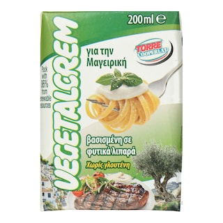 TORRE | Vegetalcrem Κρέμα Μαγειρικής Χωρίς Γλουτένη 200ml