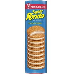 ΠΑΠΑΔΟΠΟΥΛΟΥ | Μπισκότα Super Rondo Γεμιστά με Βανίλια 500g