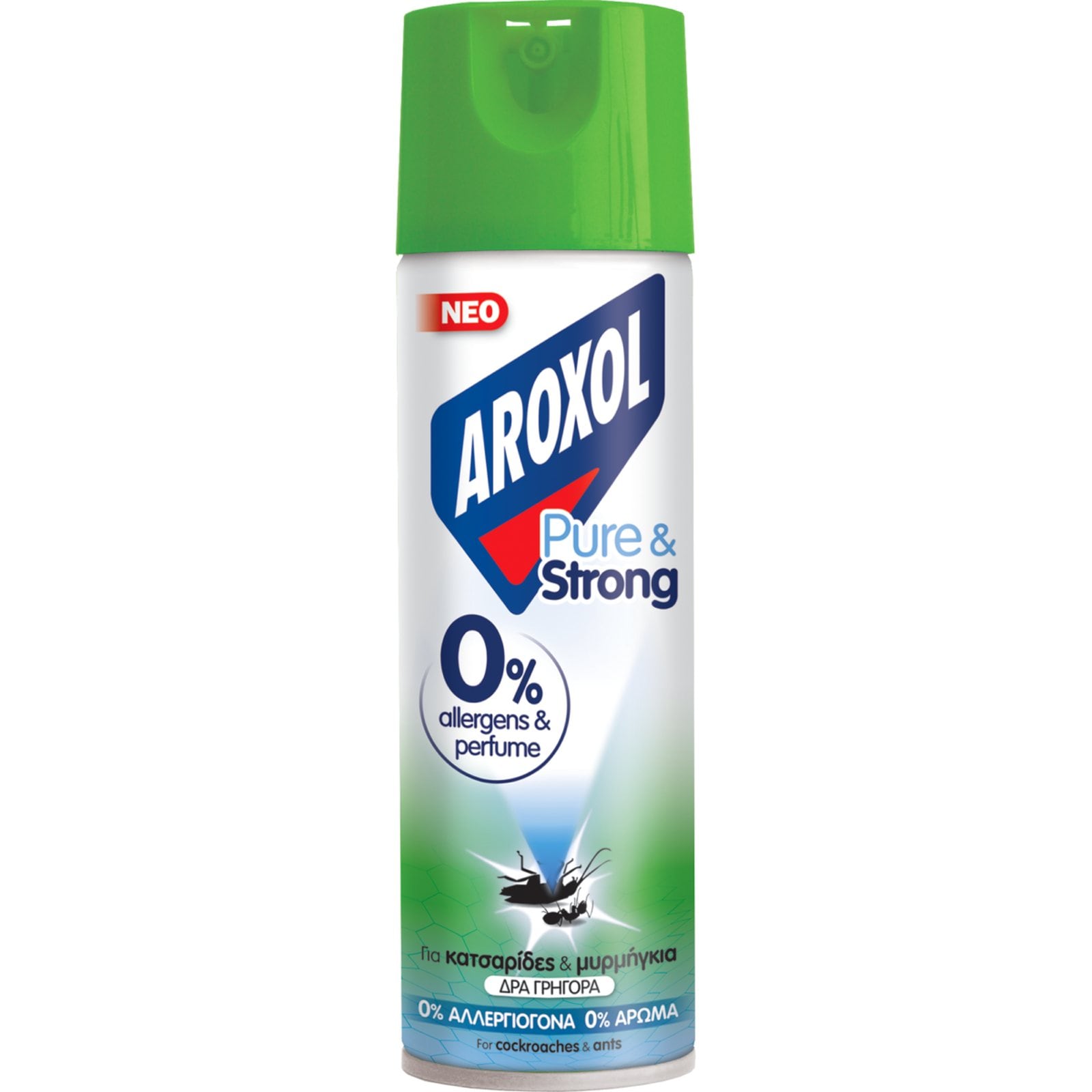 AROXOL Κατσαριδοκτόνο Spray Pure&Strong Κατσαρίδες Μυρμήγκια 300ml