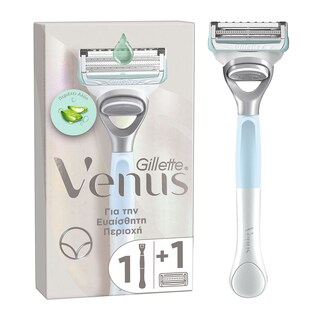 GILLETTE | Ξυριστική Μηχανή Venus Ευαίσθητη Περιοχή + Ανταλλακτικό 1 Τεμάχιο