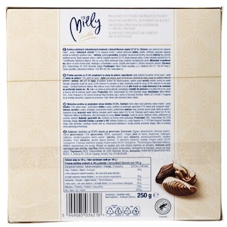 MILLY | Σοκολατάκια Κοχύλια Πραλίνες Φουντούκι 250g