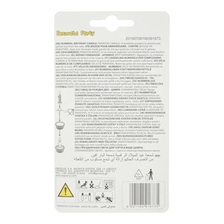 DECORATA | Κερί Γενεθλίων Νο2 1 Τεμάχιο