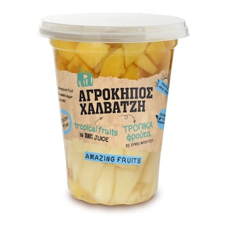 ΑΓΡΟΚΗΠΟΣ ΧΑΛΒΑΤΖΗ | Φρουτοσαλάτα Τροπικά Φρούτα σε Χυμό Φρούτου 400g