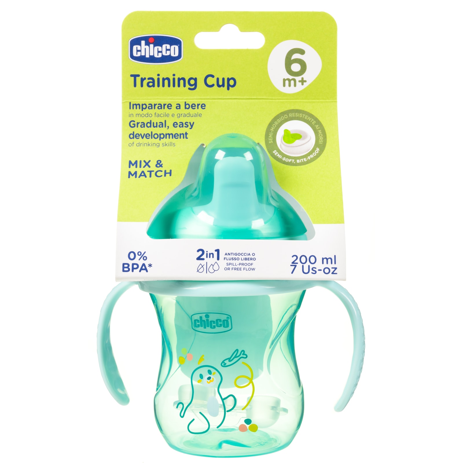 Εκπαιδευτικό Κύπελλο 6m+ Τιρκουάζ 1 Τεμάχιο