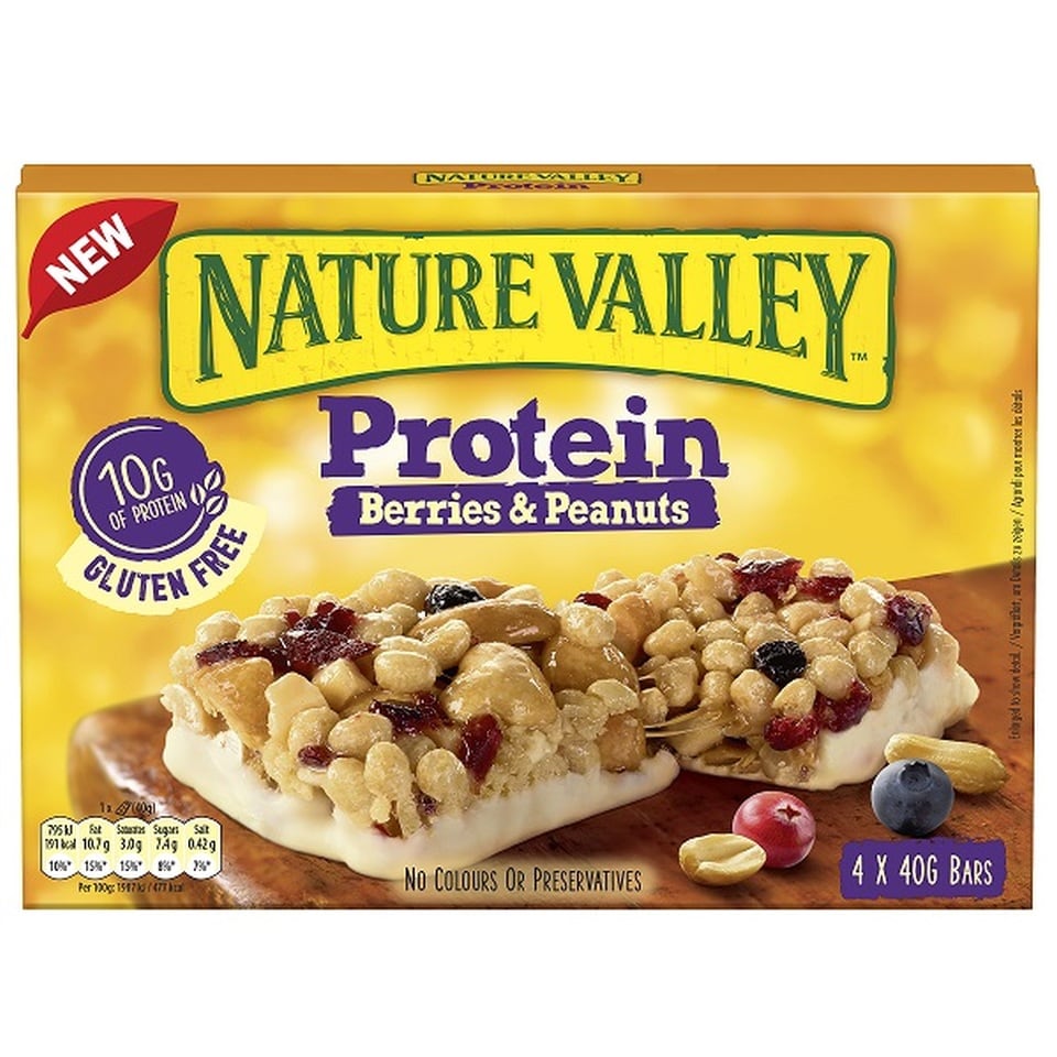 NATURE VALLEY Μπάρες Πρωτείνης με Μούρα & Φιστίκια 4x40g