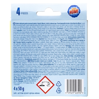 CLEAN HOME | Καθαριστικό Μπλοκ για Καζανάκι Φρεσκάδα Ωκεανού 4x50g