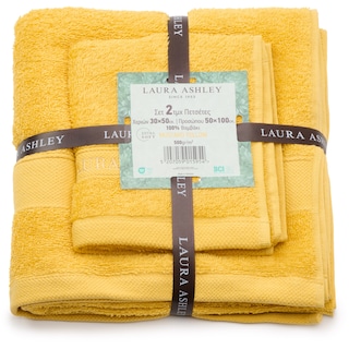LAURA ASHLEY | Πετσέτες Χεριών Προσώπου Σετ Μουσταρδί 1 Τεμάχιο