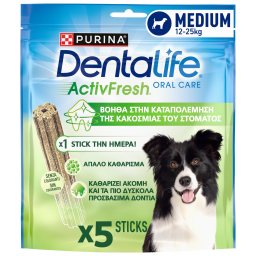 PURINA ONE | Συμπληρωματική Τροφή Dentalife ActivFresh Μεσαίοι Σκύλοι 115g