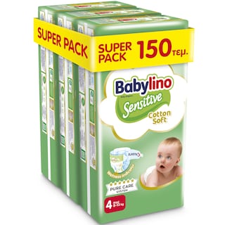 BABYLINO | Πάνες Sensitive Cotton Soft No4 150 Τεμάχια