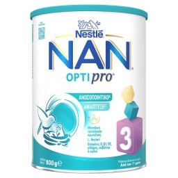 NAN | Γάλα Νηπιακό Σκόνη Optipro Νο3 1+ Ετών 800gr