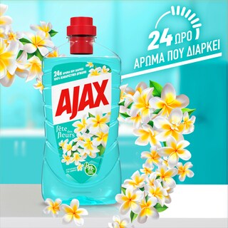 AJAX | Υγρό Καθαρισμού Fete Des Fleurs Λουλούδια Λίμνης 1lt 1+1 Δώρο