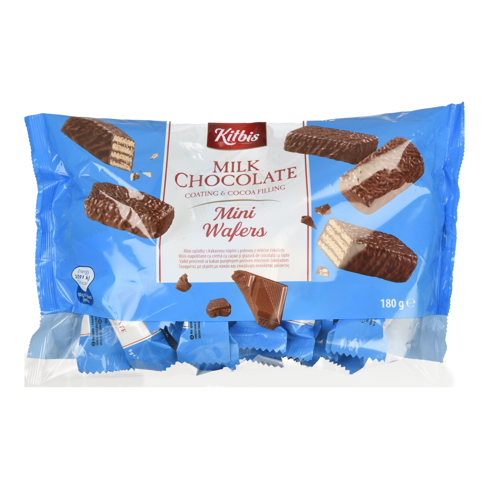 Γκοφρετάκια Επικάλυψη Σοκολάτας Γάλακτος 180g