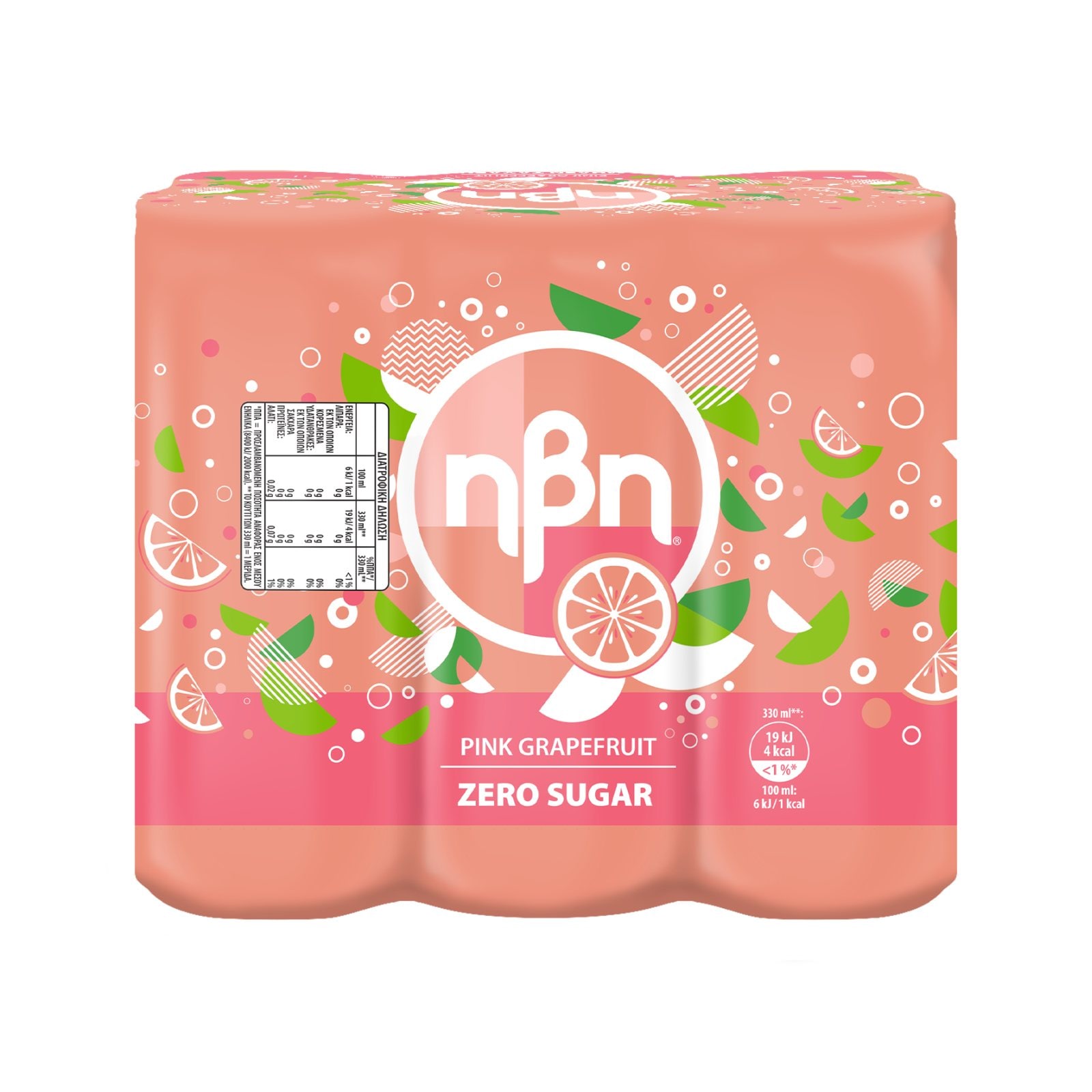 HBH Αναψυκτικό Pink Grapefruit Κουτί 6x330ml