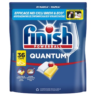 FINISH | Κάψουλες Πλυντηρίου Πιάτων Quantum Allin1 Lemon 36 Tεμάχια