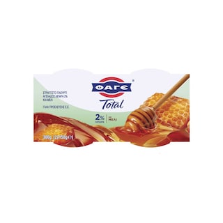 TOTAL | Γιαούρτι Στραγγιστό 2% Μέλι 2x150g