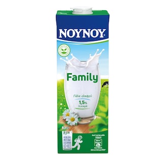 ΝΟΥΝΟΥ | FAMILY | Αγελαδινό Γάλα Υψηλής Θερμικής Επεξεργασίας Ελαφρύ 1lt