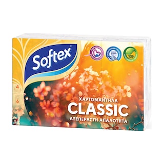 SOFTEX | Χαρτομάντηλα Τσέπης Classic 6 Τεμάχια