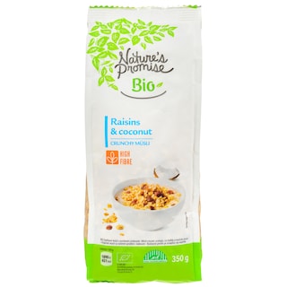 NATURES PROMISE BIO | Μούσλι Bio Σταφίδες Καρύδα 350g