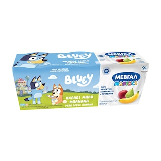 ΜΕΒΓΑΛ | Επιδόρπιο Γιαουρτιού Bluey Αχλάδι Μήλο Μπανάνα 3x140g
