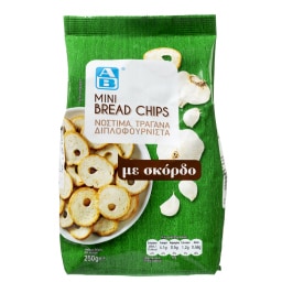 Mini Bread Chips με Σκόρδο 250g