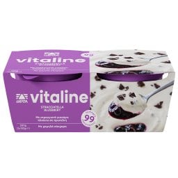 VITALINE | Επιδόρπιο Γιαουρτιού Blueberry Stracciatella 2x150g