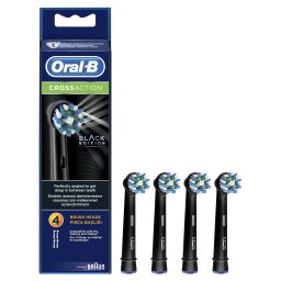 ORAL B | Ανταλλακτικές Κεφαλές Cross Action Black Edition 4 Τεμάχια