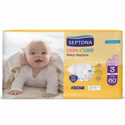 SEPTONA | Πάνες Μωρού Calm N Care Νο3 Midi 60 Τεμάχια
