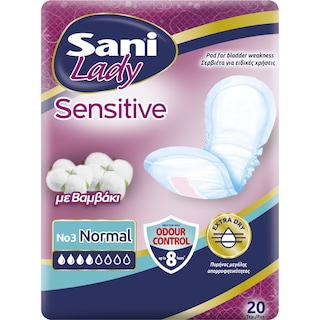 SANI | Σερβιέτες Ακράτειας Lady Sensitive Normal No3 20 Τεμάχια