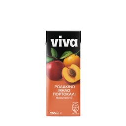 VIVA FRESH | Φρουτοποτό Ροδάκινο Μήλο Πορτοκάλι 250ml