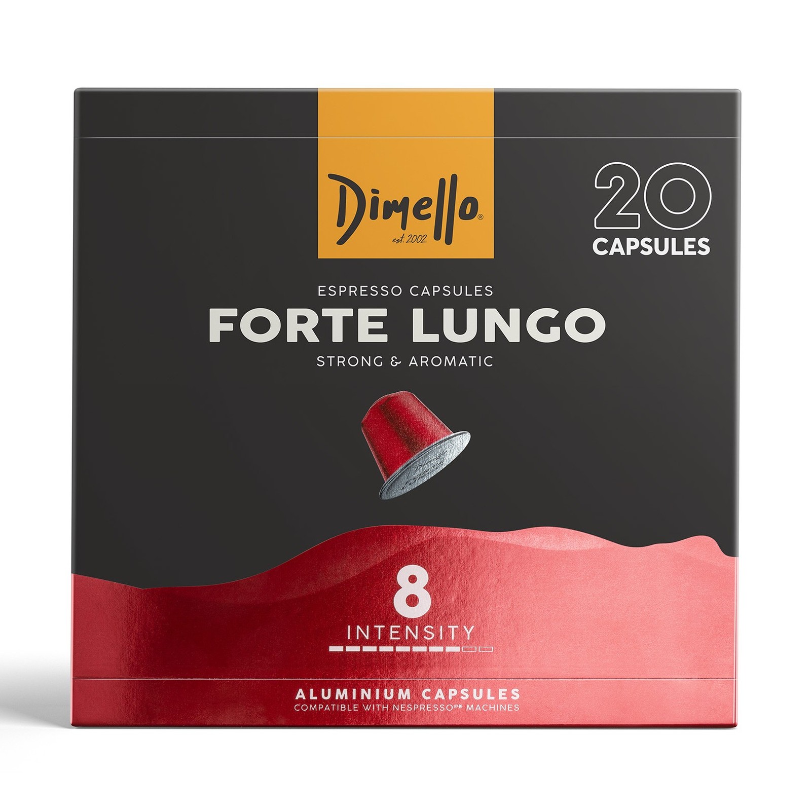 DIMELLO Κάψουλες Καφέ Espresso Forte Lungo 20x5.6g