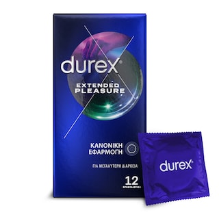 DUREX | Προφυλακτικά Extended Pleasure 12 Τεμάχια