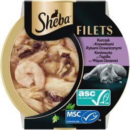 SHEBA | Γατοτροφή Filets Κοτόπουλο με Γαρίδες και Ψάρια 60g
