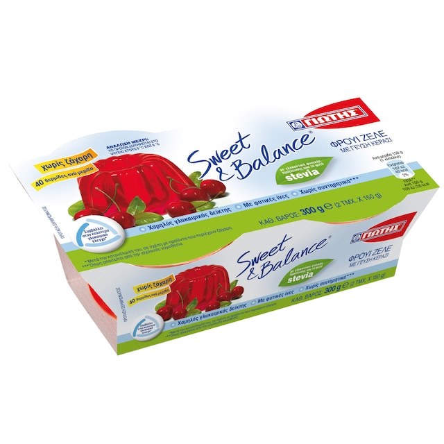 Διάφορα προϊόντα 32 Φρουί ζελέ κεράσι Sweet & Balance Γιώτης | 26 kcal / 100 γρ.