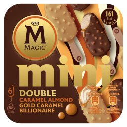 MAGIC | Παγωτό Ξυλάκι Mini Double Caramel Almond 6x47g