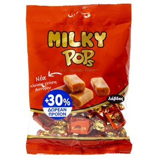 Καραμέλες Βουτύρου Milky Pops 100g + 30% Δώρο