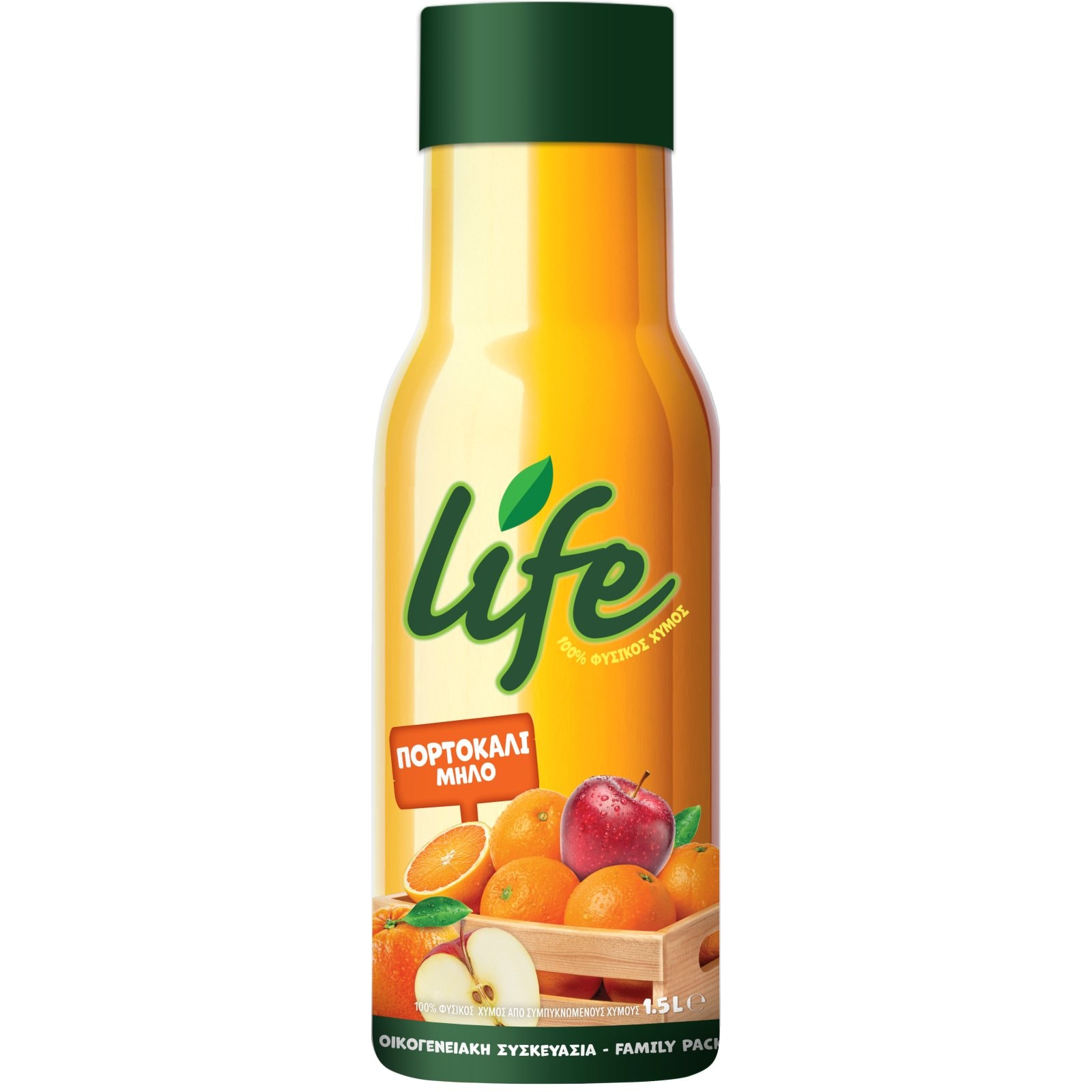 LIFE Φυσικός Χυμός Μήλο Πορτοκάλι 1.5lt