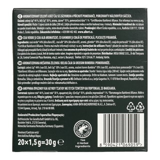 PERLA BEVERAGES | Τσάι Πράσινο Τζίντζερ Πορτοκάλι 20x1.5g