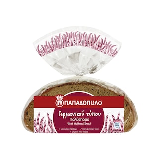 ΠΑΠΑΔΟΠΟΥΛΟΥ | Ψωμί Πολύσπορο Γερμανικού Τύπου 500g
