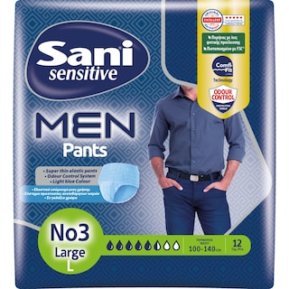 SANI | Incontinence Underwear Men Sensitive Pants No3 Large 12 Pieces