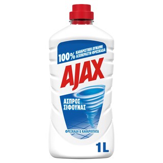 AJAX | ΑΣΠΡΟΣ ΣΙΦΟΥΝΑΣ | Καθαριστικό Πατώματος Άσπρος Σίφουνας Classic 1lt