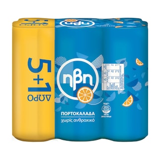 HBH | Πορτοκαλάδα Μπλε Κουτί 6x330ml 5+1 Δώρο