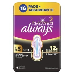 ALWAYS | Σερβιέτες ltra Platinum Secure Night Extra 16 Τεμάχια